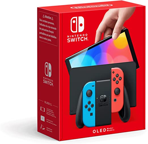 Consola - Nintendo Switch, 6.2", Joy-Con, Azul y Rojo Neón